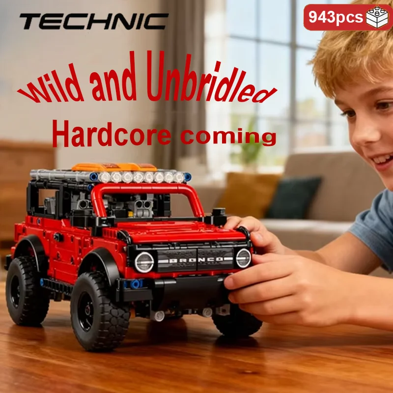 2025 NOUVEAU 943 pièces Voitures de sport tout-terrain techniques Modèle Blocs de construction Ensemble Jeep Véhicule Éducation pour enfants Jouet Garçon Cadeau d'anniversaire
