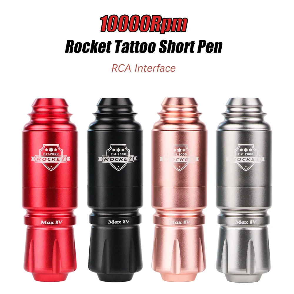 

Rocket Rotary Tattoo Machine Pen RCA Interface 10000RPM Stroke 3.5mm for Cartridge Needles Permanent Makeup accessory tool