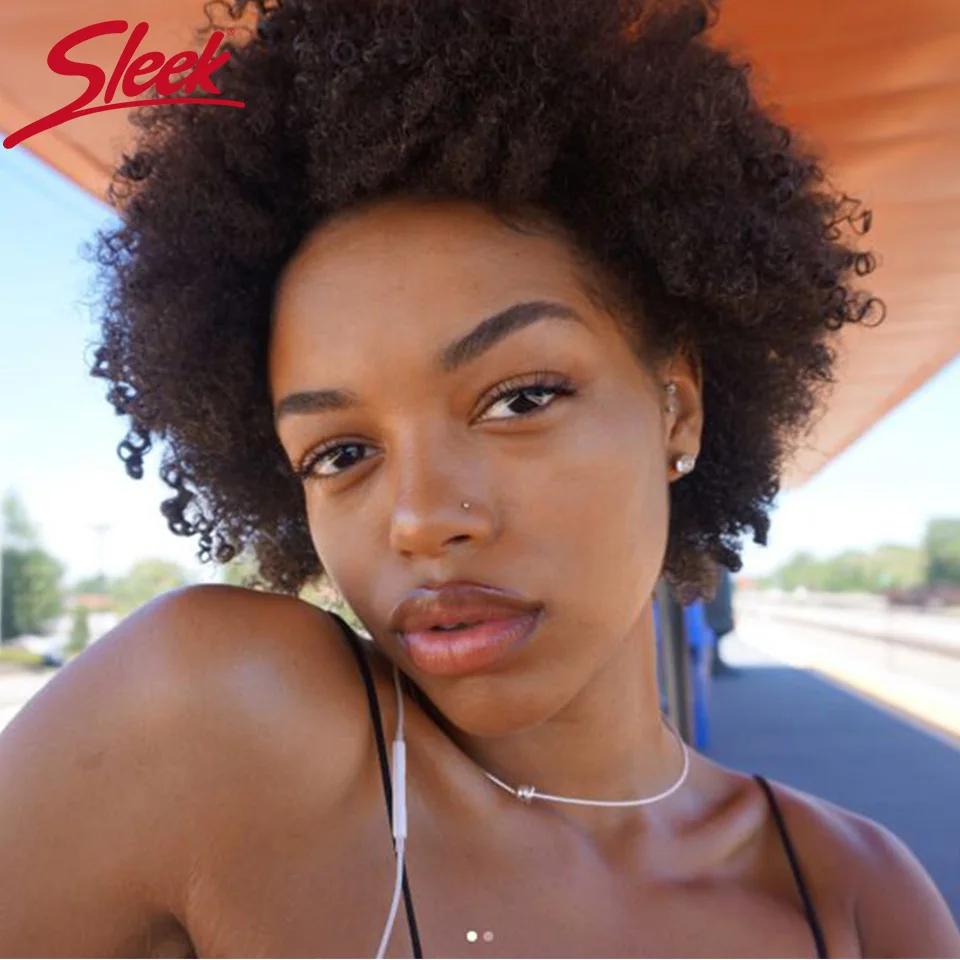 

Sleek Short Human Hair Wigs For Women 4# Brown Colored Curly Pixie Cut Wigs Afro Kinky Curly Peruvian Hair Wigs For Man