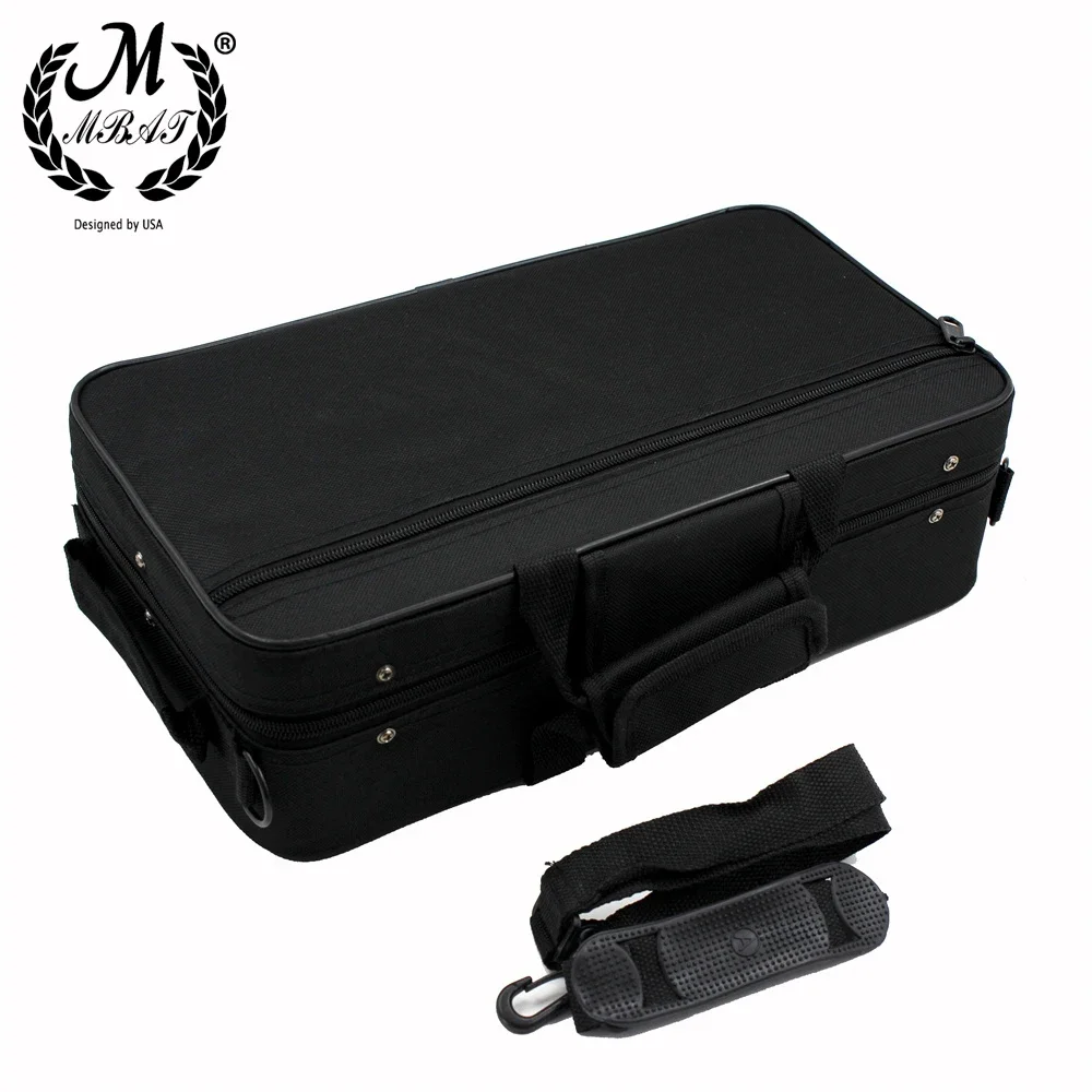 M MBAT Clarinet Gig Carry Bag Black Foam Padded Thicken Oxford Cloth Box Case With Handle Strap Clarinet Protection Accessories