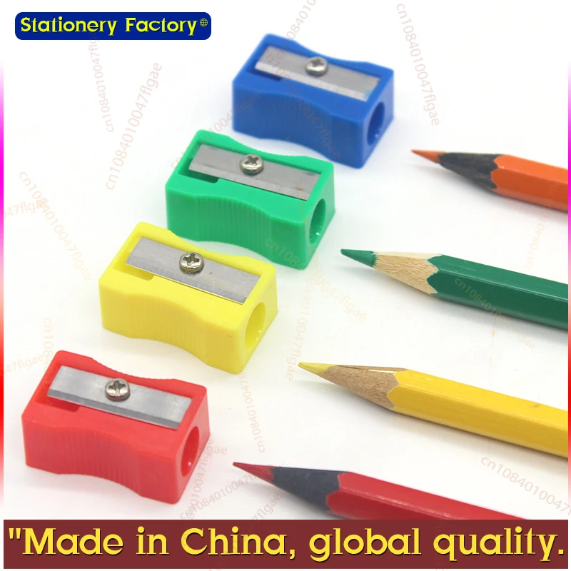 30PCS Mini Plastic Pencil Sharpener Candy Color Standard Pencil Cutting Machine School Office Supplies Stationery (Mixed Colors)