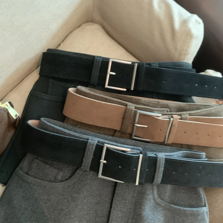 المرأة الخريف الشتاء الصوف والمزيج السراويل سيدة الشارع الشهير عالية الخصر بلون خمر دعوى السراويل القصيرة #4