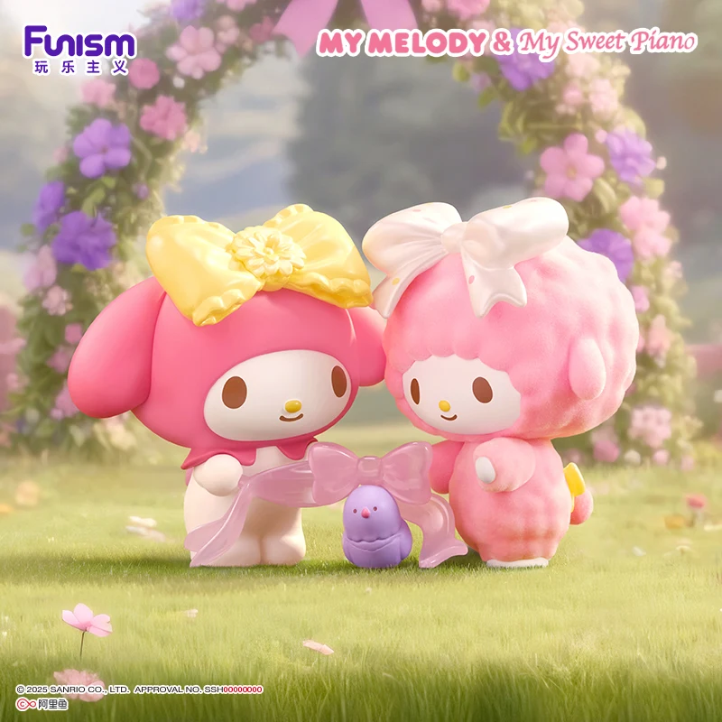 Anime Sanrio My Melody&Piano Little Bird Adventure Series Blind Box Action Figures Collection Models Ornaments Toys Gifts