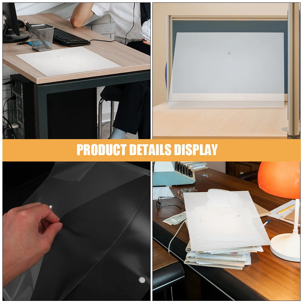 

20pcs Thick Pp File Folders Transparent Document Organizers With Snap Button Office School Supplies For A3 Files Vouchers Cards