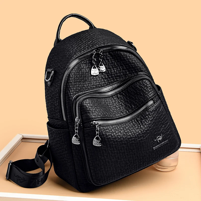 Borsa zaino da donna di grande capacità borsa da scuola di lusso femminile in pelle di alta qualità borsa da viaggio zaino da donna zaino Mochila