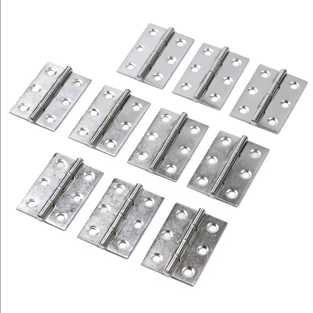 Stainless Steel Door Hinges, Silent Ball Bearing Hinges for Interior/Exterior Doors, Rustproof Cabinet Hardware, 10PCS Set