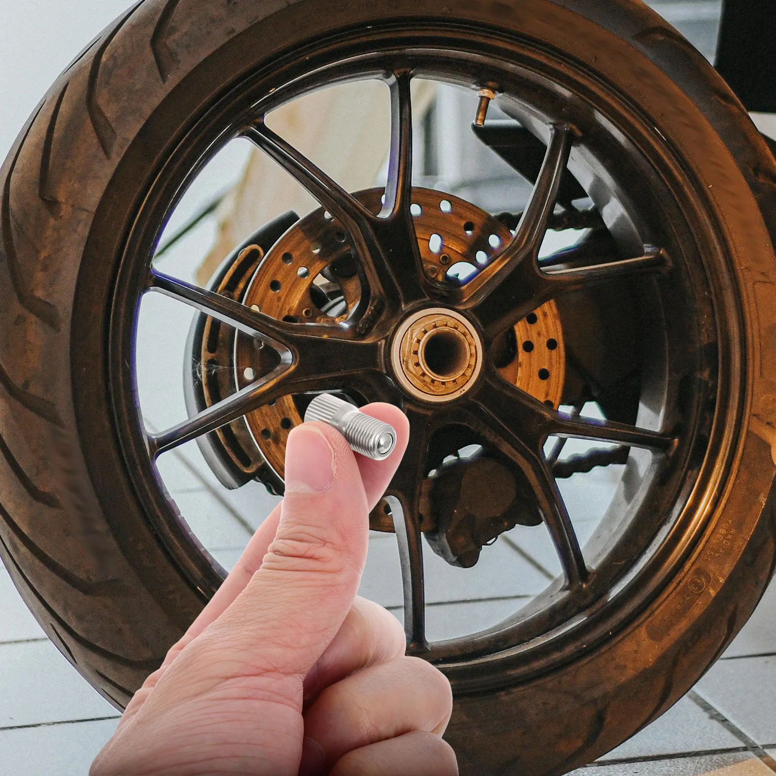 Copper Plated Chrome Valve Stem Extension 19Mm Convenient Inflation Tire Valve Caps for Car Motorcycle Truck Tire Air Caps
