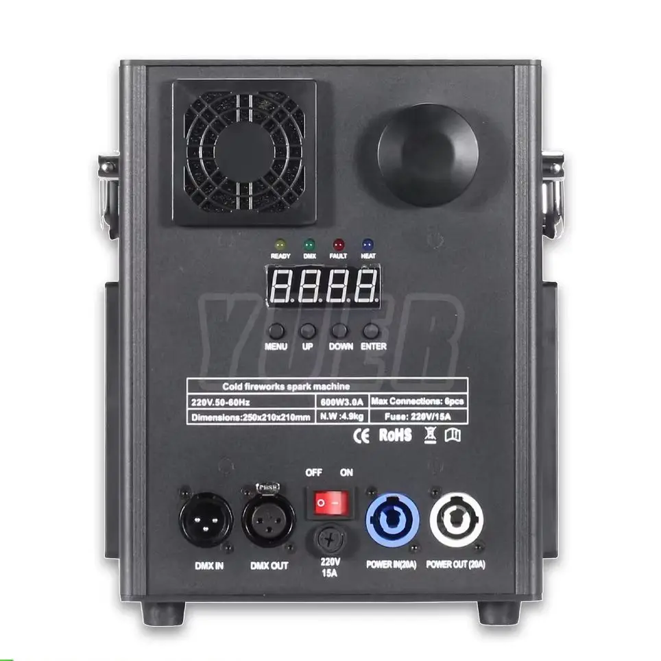 2PCS/LOT 600W Cold Spark Machine DMX  Fireworks Fountain Spark Stage Effect For Wedding Party Sparkler Special Equipment