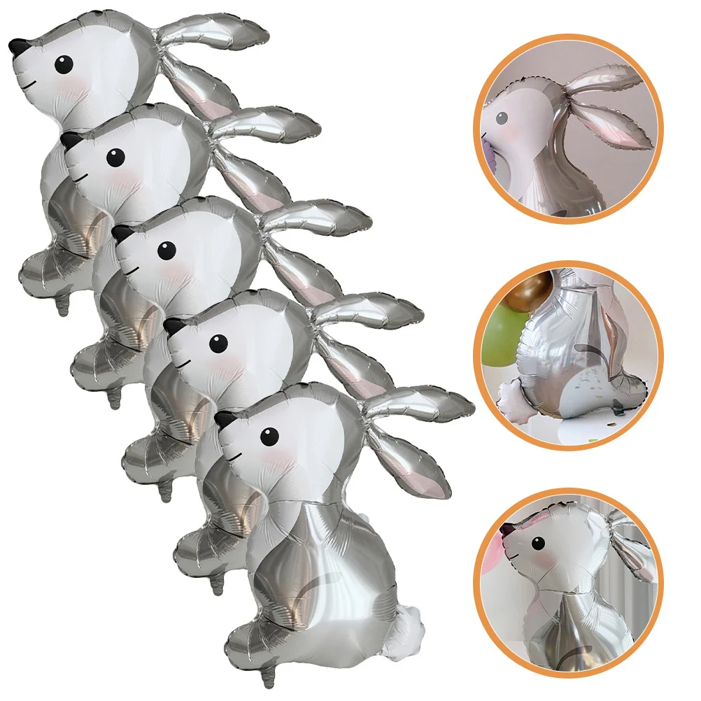 

5Pcs Rabbit Balloons Foil Balloons Easter Party Supplies Birthday Decoration Birthday Party Supplies