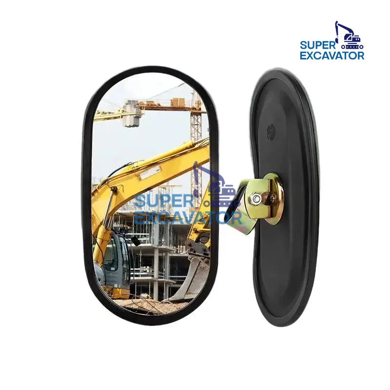 Excavator rearview mirror engineering vehicle truck forklift cab reflector universal modified wide-angle reversing mirror