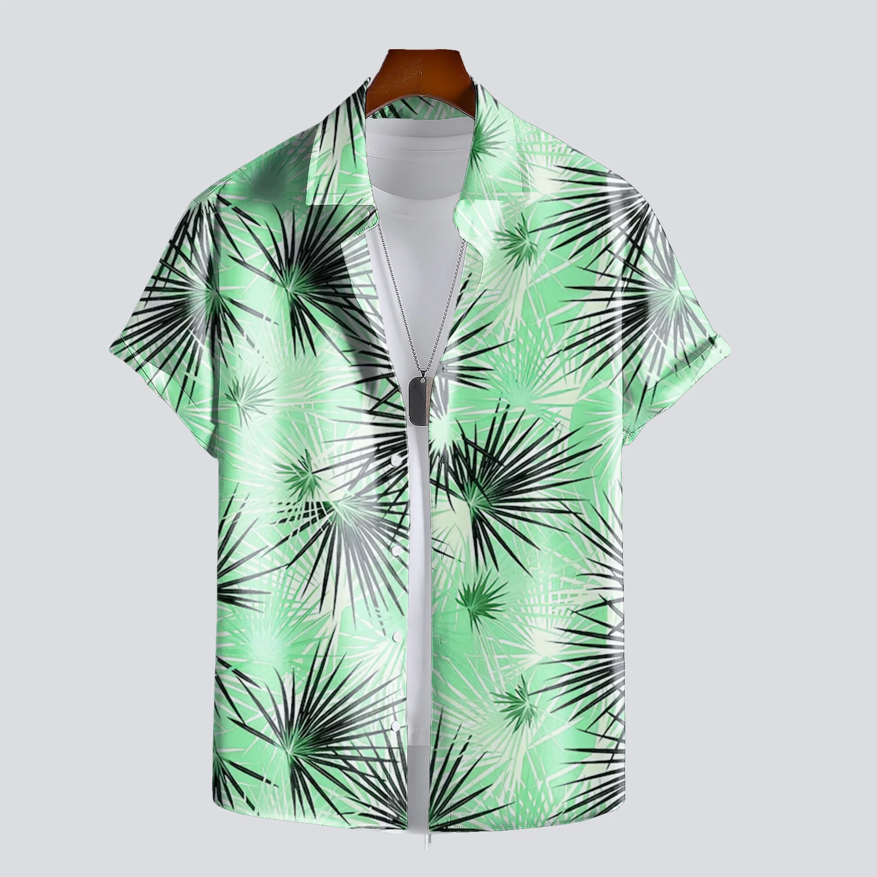 

2025 гавайская мужская летняя дизайнерская рубашка с 3d принтом тропических растений, гавайская рубашка, повседневная рубашка с короткими рукавами и цветочным принтом, модная ретро