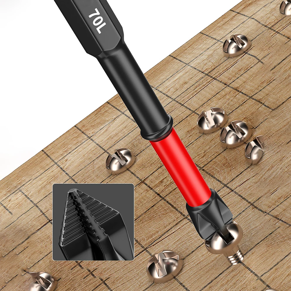 6pc 25-150mm Non-slip PH2 Magnetic Batch Head Cross Screwdriver Impact Drill Bit Hardness Drill Bit Screw Driver Hand Tools ﻿