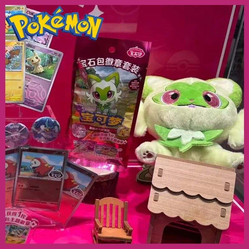 100-オリジナルポケモンジェムバッグバッジセット-vol1-vol2-vol3-中国-ptcg-コレクションカードフラッシュカードバッジ誕生日プレゼント