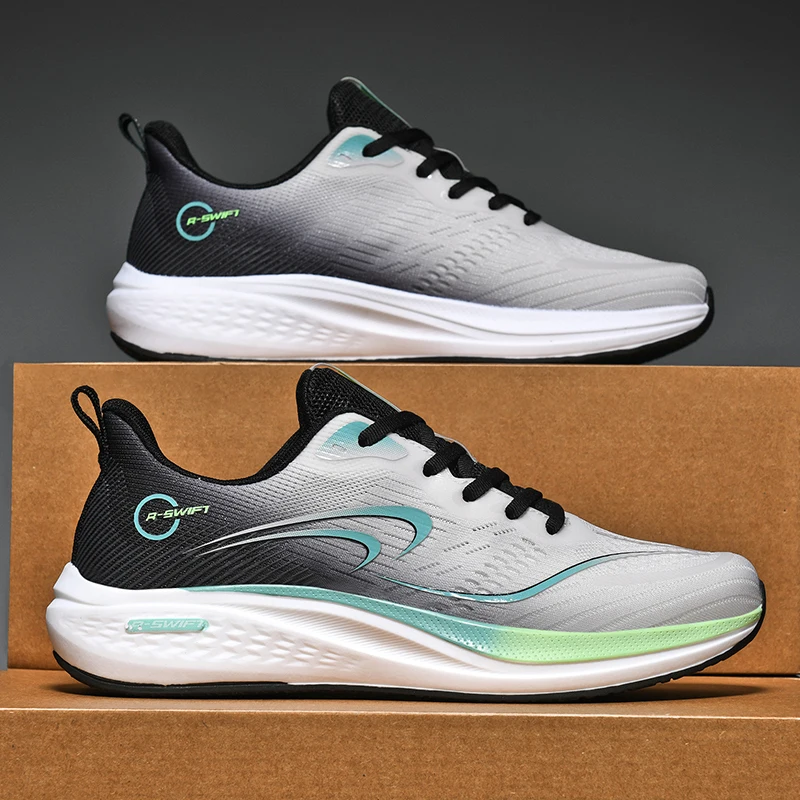 

Jacquard Fabric Men's Running Shoes Large Size 39-48 Soft Midsole Cushioning Sneakers Ultralight Outdoor Jogging Training Shoes