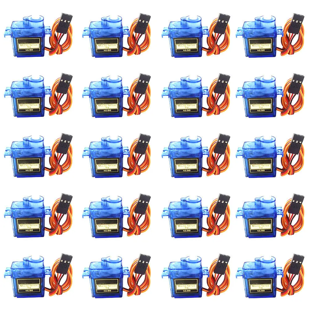 Bulk Pack 5/10/20pcs SG90 Micro Servomotoren 9g Belasting 180/360 Graden Rotatie Mount Kit voor RC Auto Vliegtuigen Arduino UNO DIY - afbeelding 2