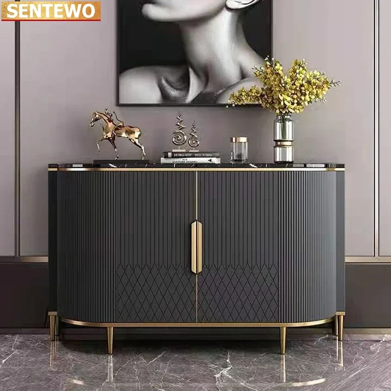 Aparador de lujo de estilo de diseñador, armario Aparador Cassettiera, cajón, Mesa Auxiliar, Cocina, muebles de comedor
