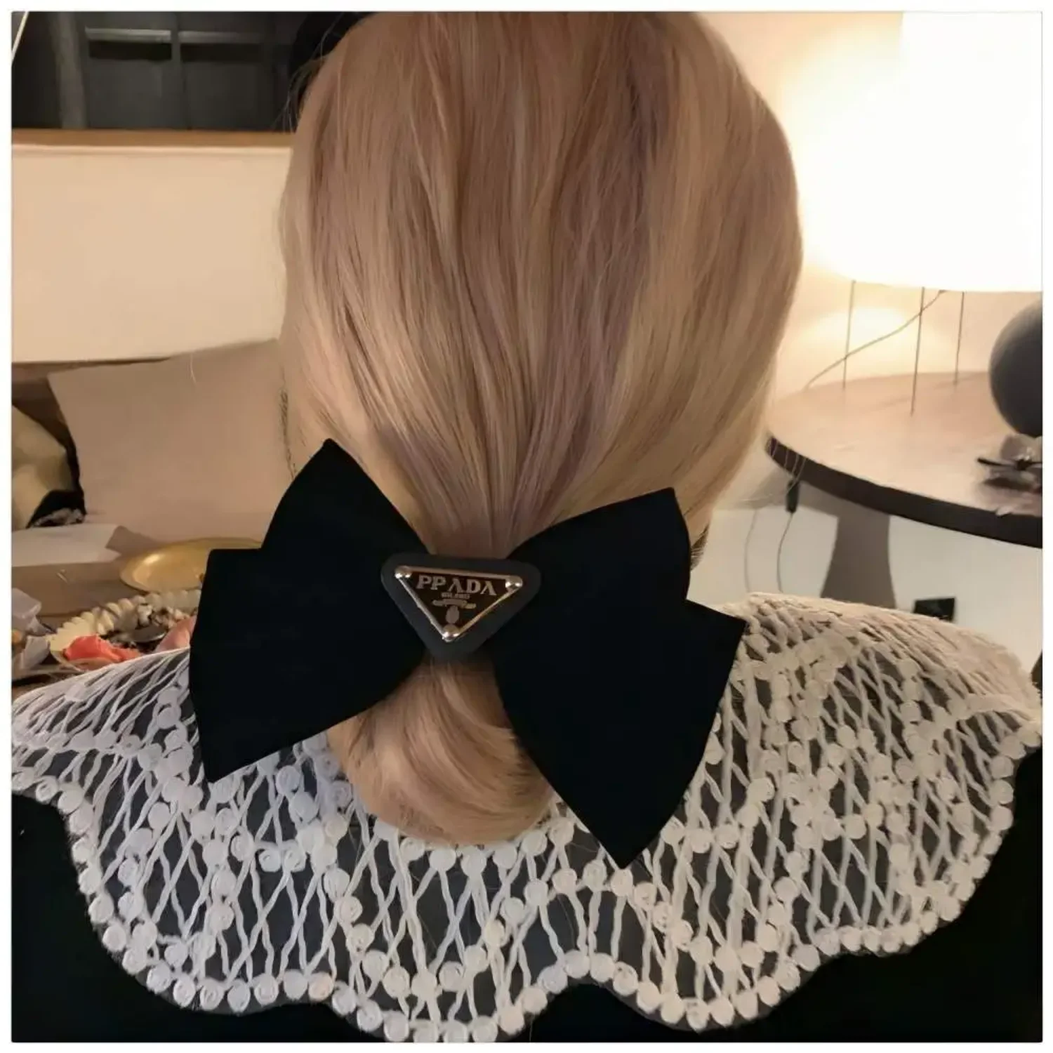 

Female high-end fashion black bow hair clip, a must-have for gentle temperament, light luxury hairstyle and hair accessories