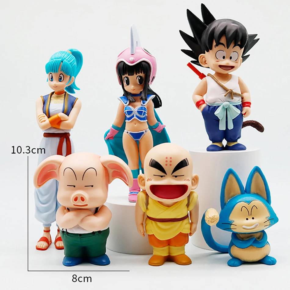 Anime Dragon Ball Figures Kid Ver Son Goku Chichi Bulma Krillin