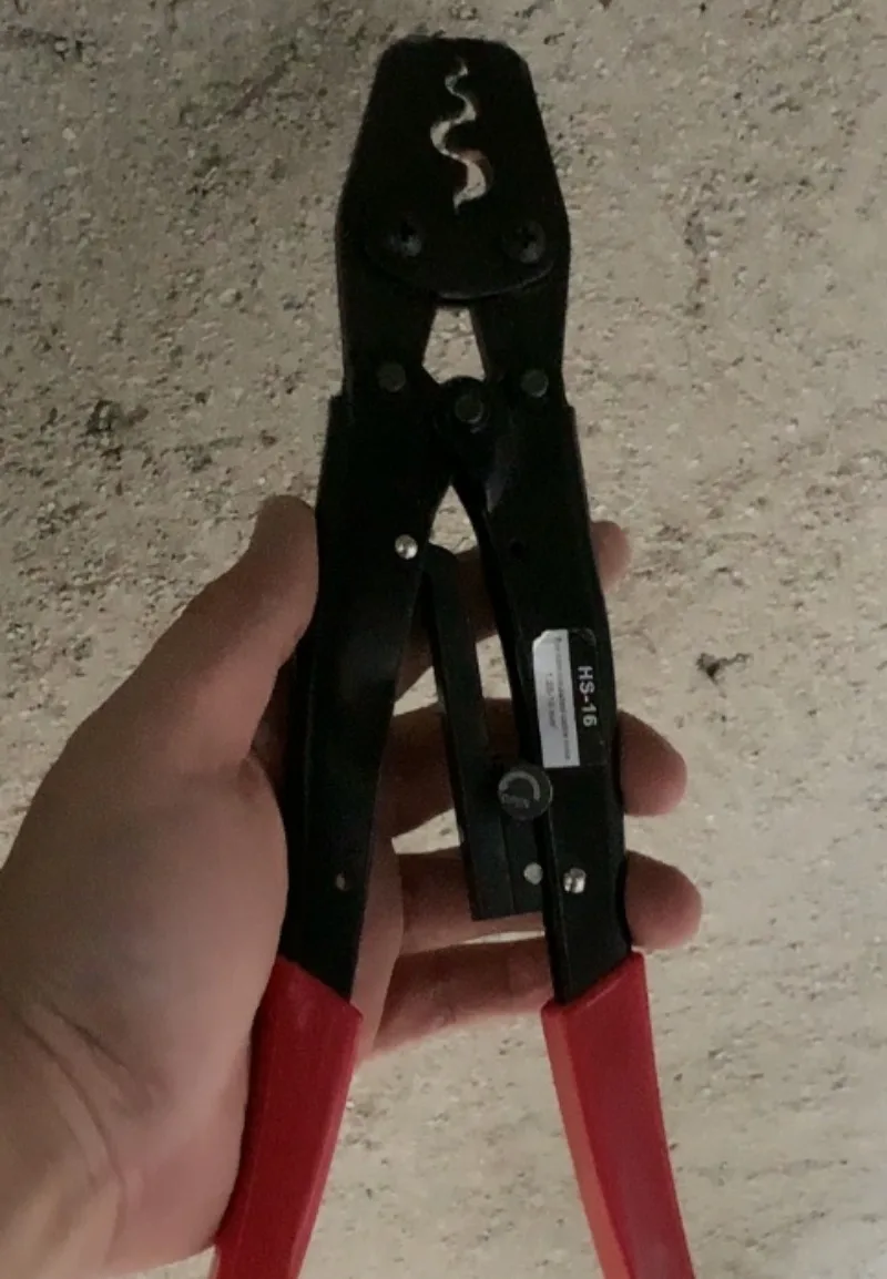 For HS‑16 Ratchet Crimper, Japanese Style Point‑Press Pliers, Special For Open‑Barrel Terminal, Manual Cold‑Press