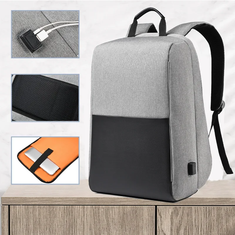 Executive Business Professional Backpack Men 15.6 Inch Laptop with USB Charging Travel Work Multi Functional Office Rucksack