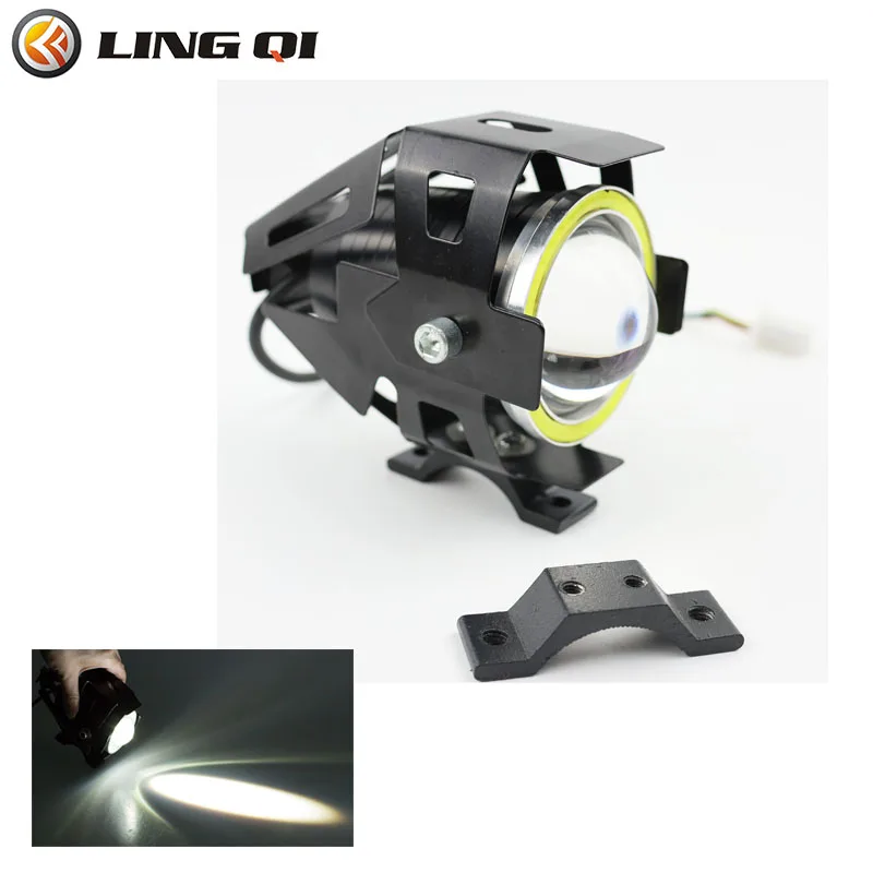 

LINGQI Modified Universal Motorcycle Driving LED Lights Waterproof Headlight Fit for Dirt Pit Bike ATV Off Road Go Kart