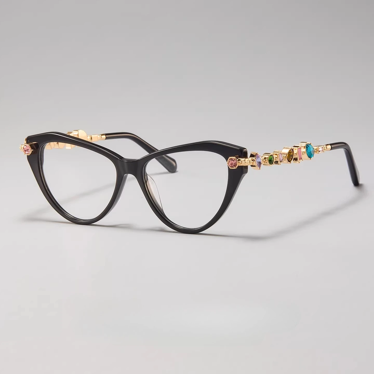 high-quality-acetate-women-cat-eye-glasses-fashion-metal-gemstone-eyeglass-frame-support-optical-myopia-anti-blue-light-eyewear