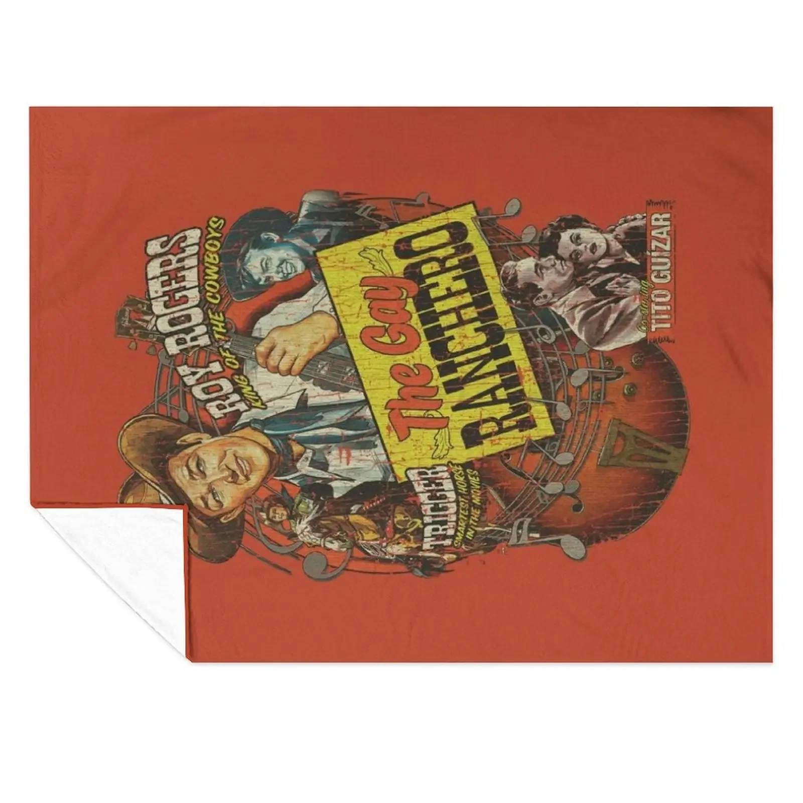 

The Gay Ranchero 1948 Throw Blanket Decorative Sofa blankets and throws Furry Soft Big Blankets