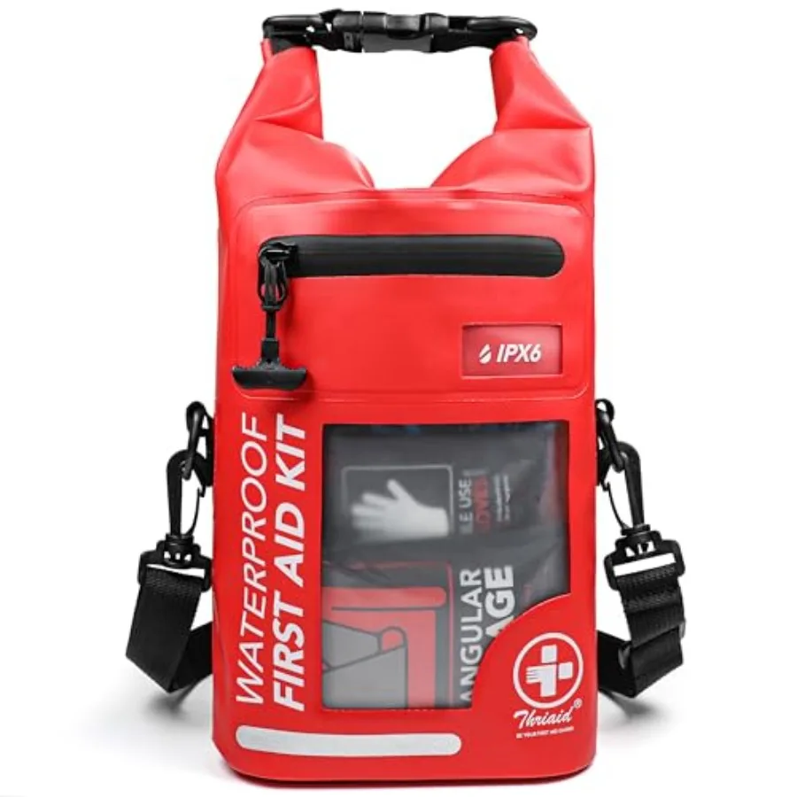 

Waterproof First Aid Kit, Roll Top Reflective Boat Dry Bag Bug Out Bags, Emergency Medical Kit Ideal for Boating, Camping, Fish