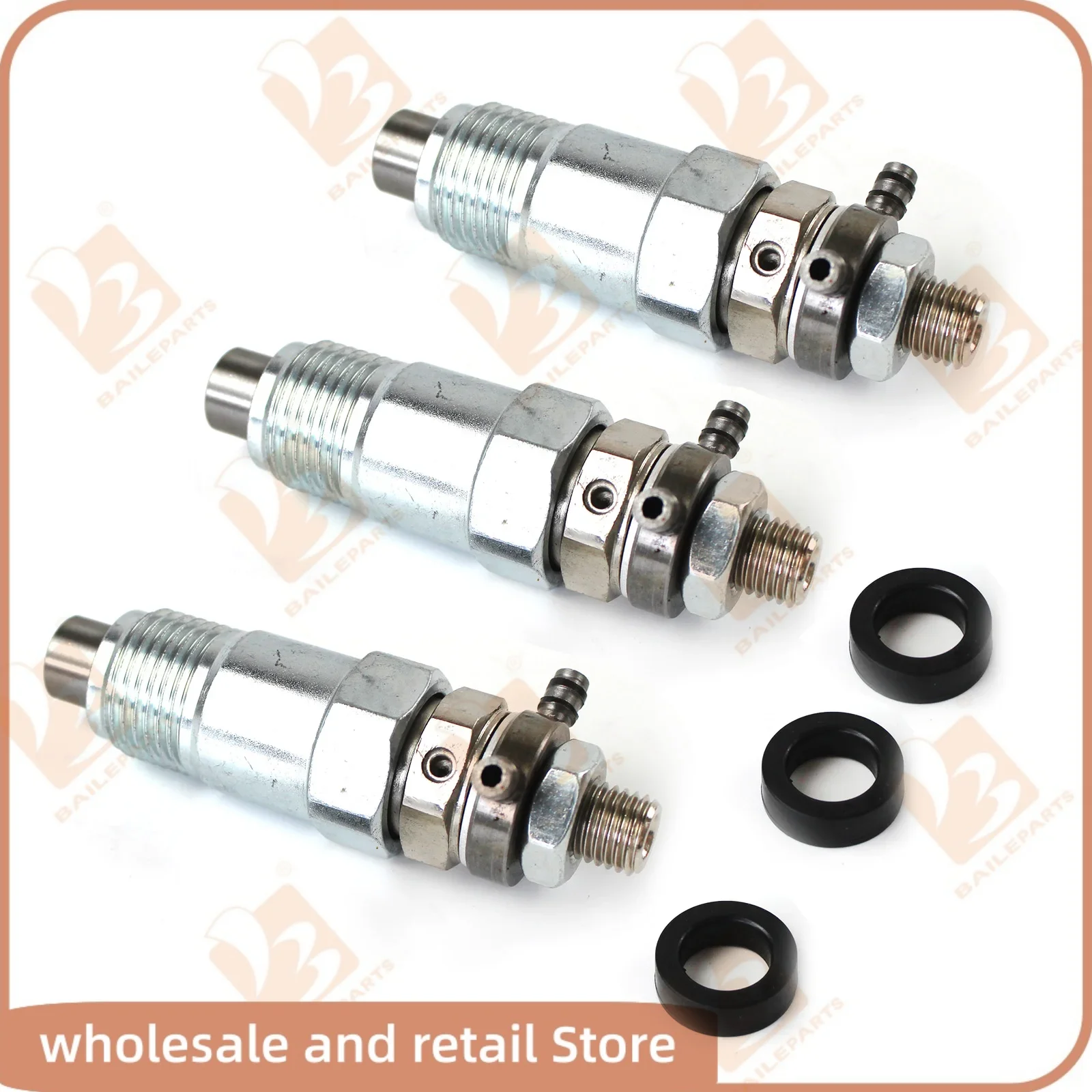 3PCS 15271-53020 15221-53200 Fuel Injector Nozzle For Kubota D750 D850 D950 D1302 D1402 V1702 V1902 19202-53021 Engine Parts