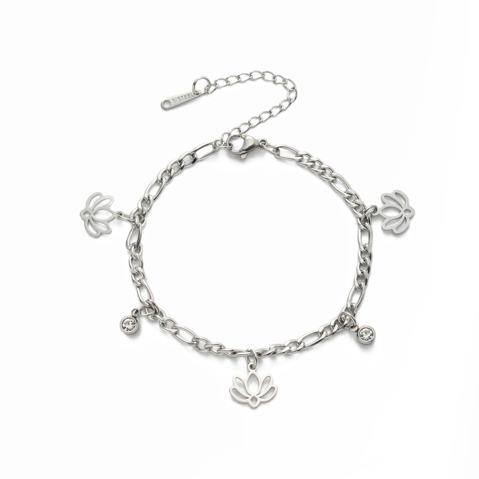 Kkjoy Mode Klassische Edelstahl Hohl Kleine Lotus Blume Armband Fußkettchen Für Frauen Trend Schmuck Party Geschenk Großhandel – Detail 24