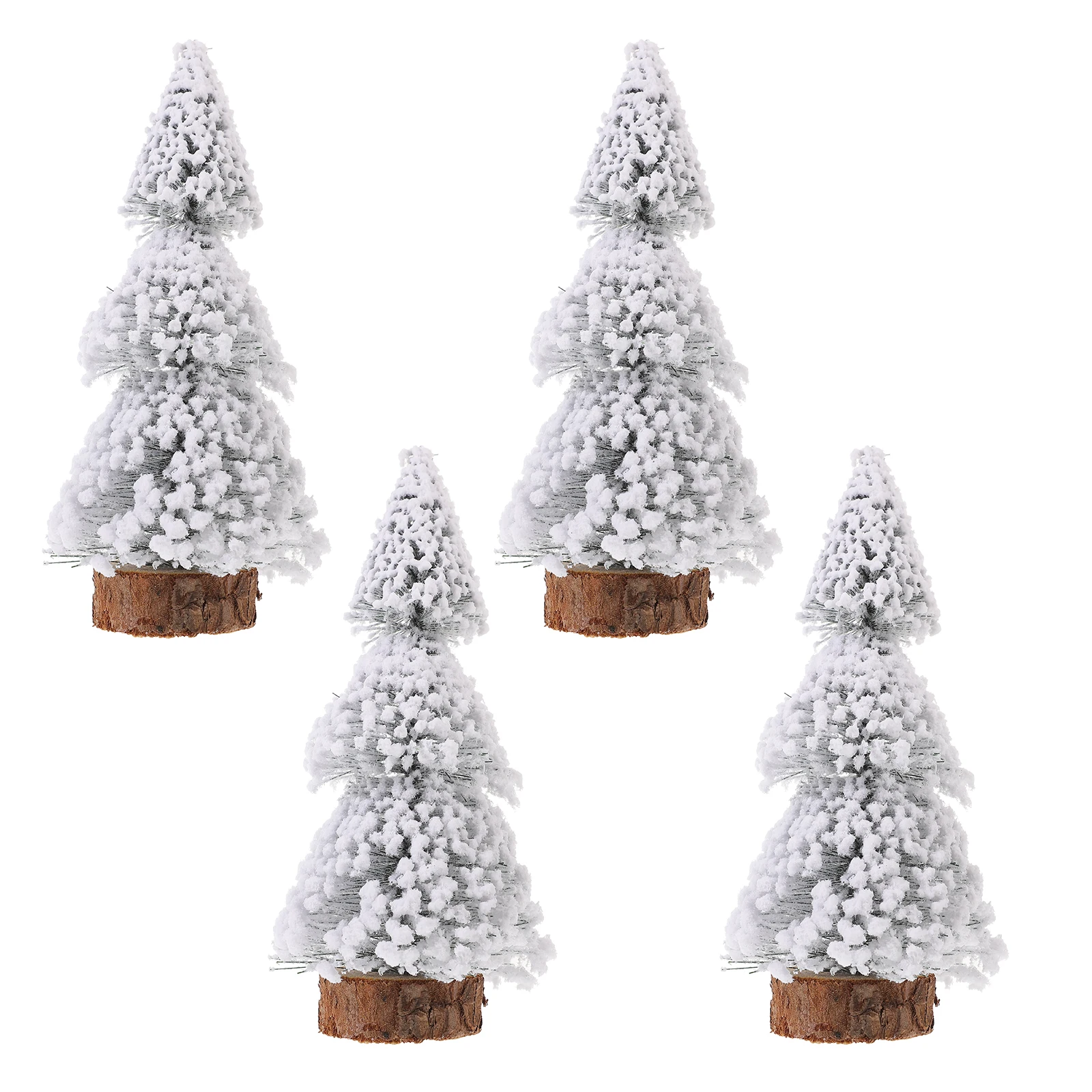

4Pcs Miniature Xmas Trees Pine Tree Decorative Holiday Party Home Tabletop Decor Artificial Christmas Trees Small Pine Tree