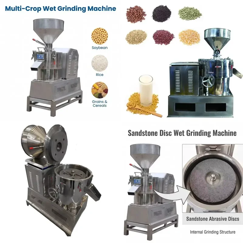 Commercial Soybean Milk and Grain Grinder System for Grinding Soybeans and Grains High Efficiency Soy Milk Maker Machine