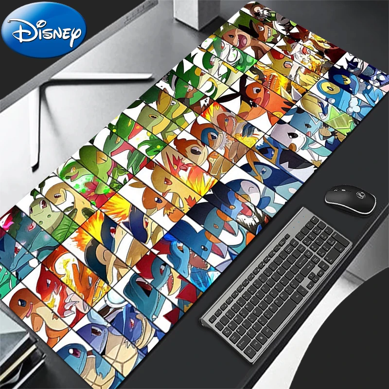 E-sports Mouse pad Anime Pokemon Large Keyboard Pad Game Acessories Non Slip Desk Mat Gaming Extended Mousepad Home Desk Decor