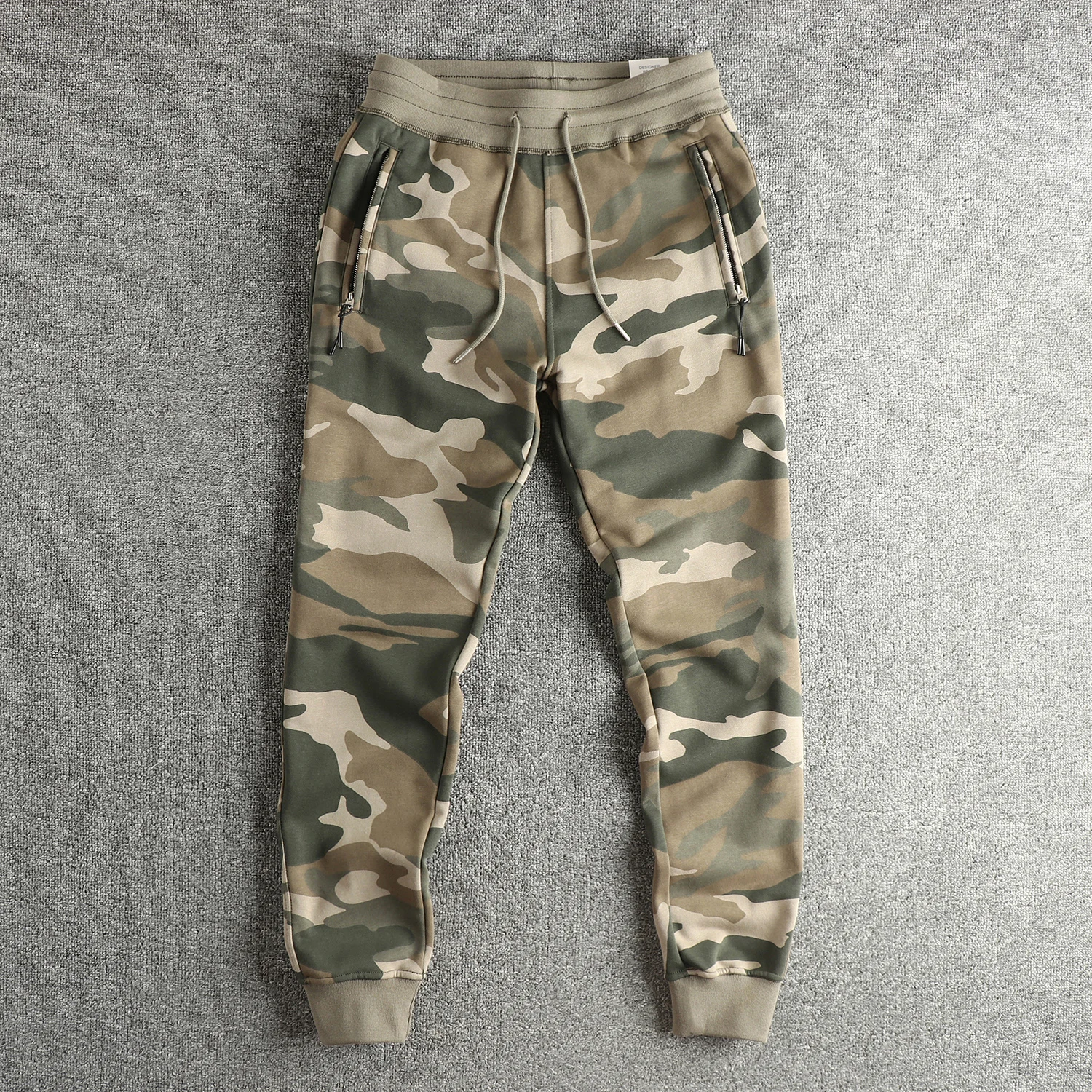 

2024, весенне-осенние новые американские ретро махровые камуфляжные спортивные штаны, мужские модные спортивные повседневные брюки с завязками на щиколотке
