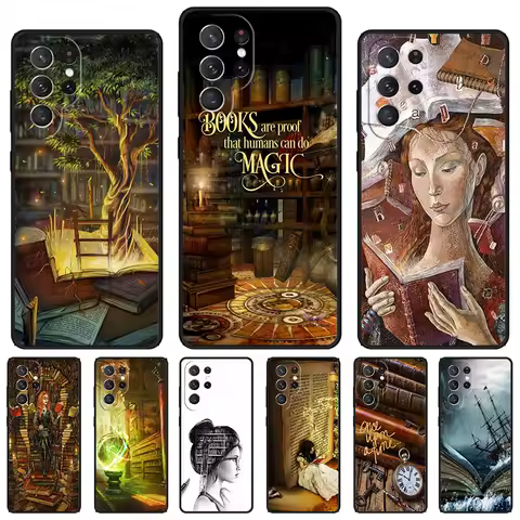 Book Magic phone case For Samsung Galaxy S24 S23 S22 Ultra Note 10 20 Plus S8 S9 S10 S20 S21 FE Cover