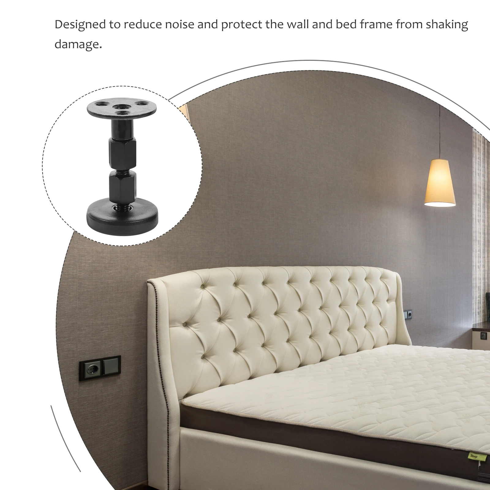

Metal Adjustable Bed Frame Stabilizer Anti Shake Stopper Threaded Tool Furniture Fixer For Beds Cabinets Chairs Sofas Protect