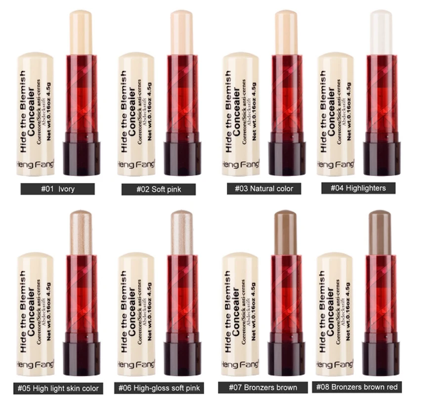 Base de maquiagem profissional de alta qualidade, creme corretivo nude, contorno para rosto, bronzer, beleza feminina, corretivo em bastão