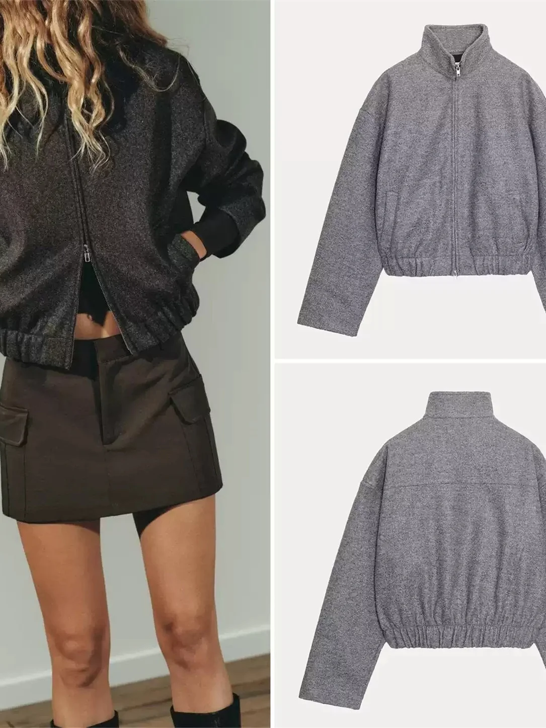 

Faionable Pilot Jaet, женская простая верхняя одежда с длинным светом и воротником-стойкой из мягкого материала, Новое поступление, осень 2025 г.