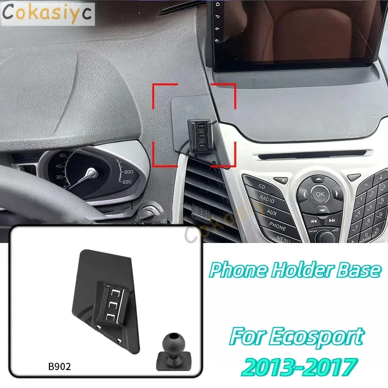 Car Phone Holder Base Special Mounts For Ford Ecosport 2013-2017 Fixed Air Outlet Bracket Base Accessories With Ball Head 17mm