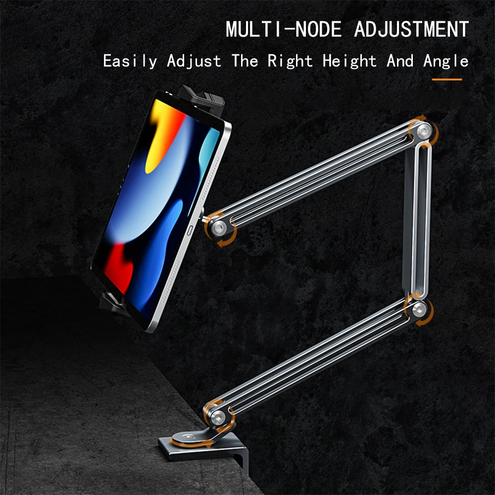 Imagem -03 - Degree Long Arm Tablet Holder Stand For to 14 Inch Tablet Smartphone Bed Desktop Lazy Holder Bracket Support For Ipad 360