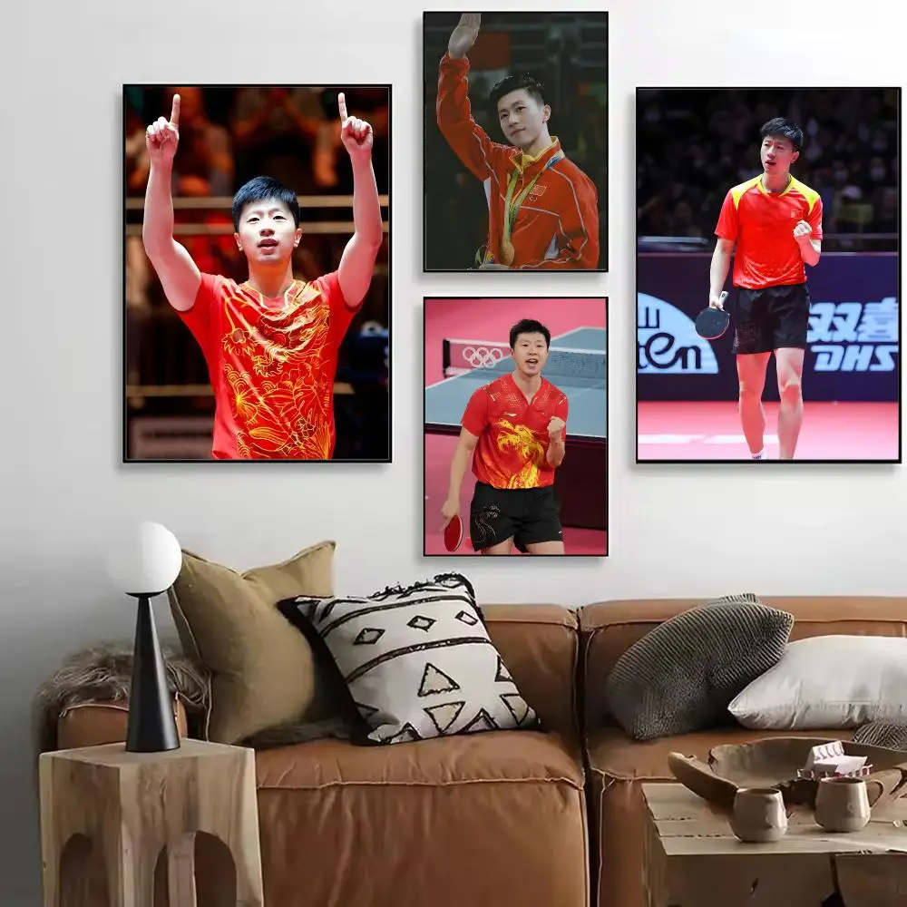 Ping-pong Player Ma L-Long Poster Art HD Art Sticky Wall Waterproof Home Living Room Bar Decoration