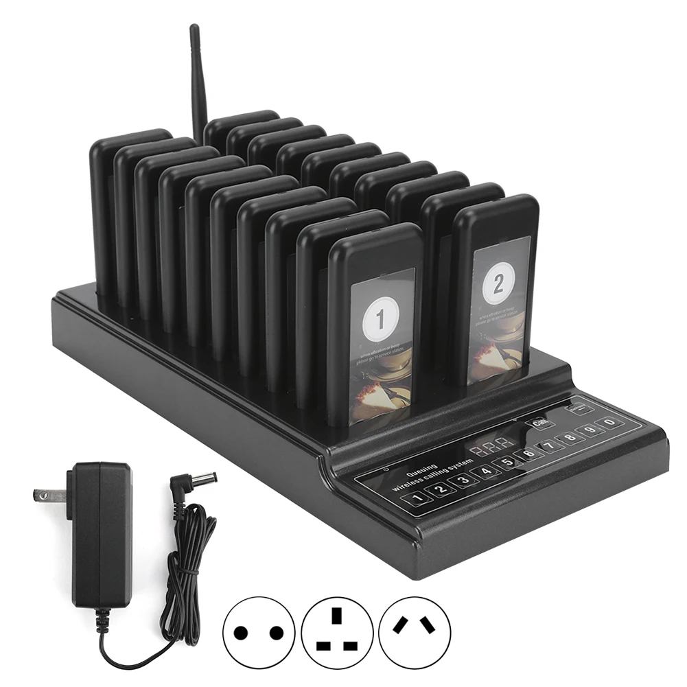 Wireless Restaurant Pager System SU-68Z 999-Channel Chargeable Queuing Guest Paging Hotel Cafe Calling Device