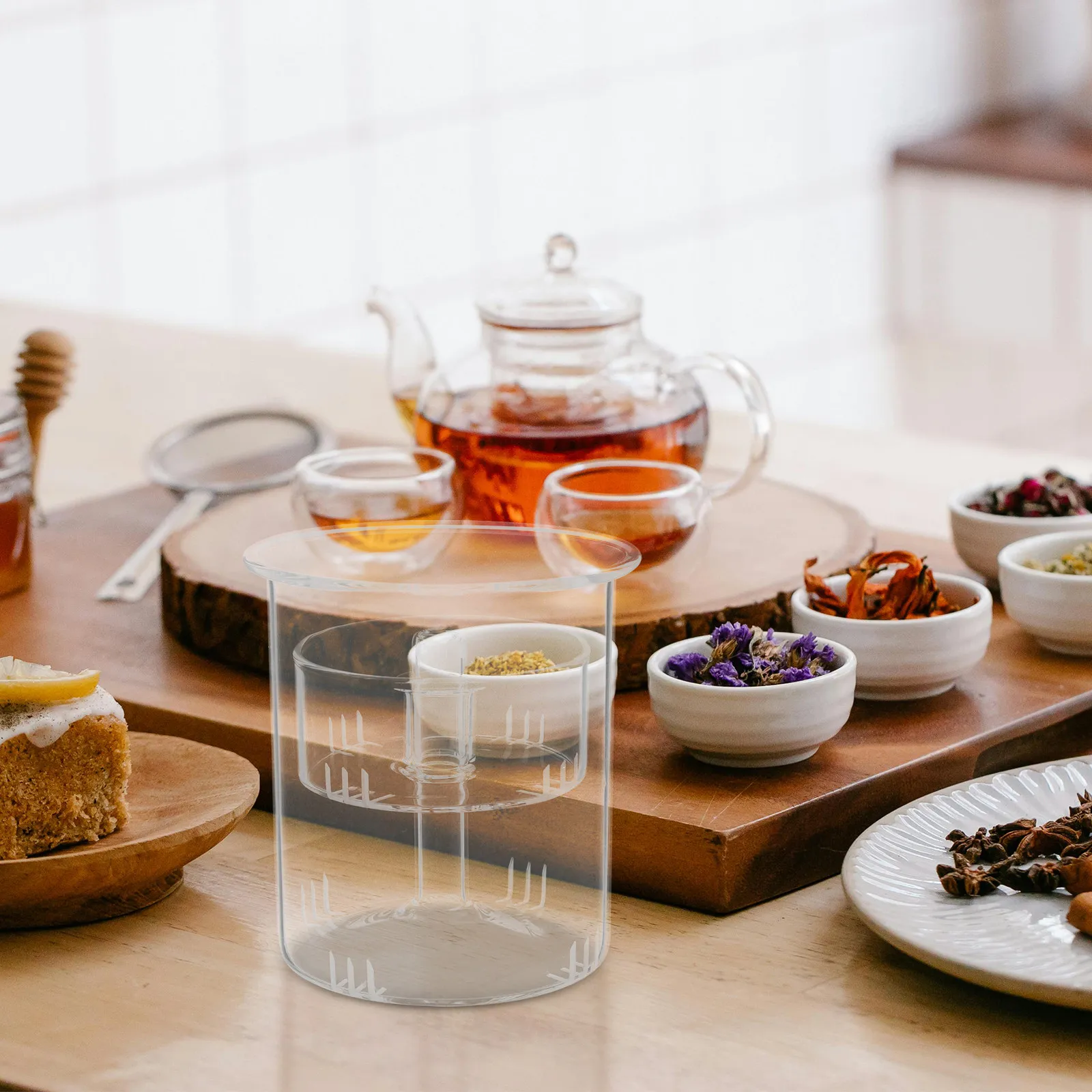 

1Set Glass Teapot Infuser Replacement for Precise Filtration High Temperature Resistant Elegant Tea Drinking Accessories