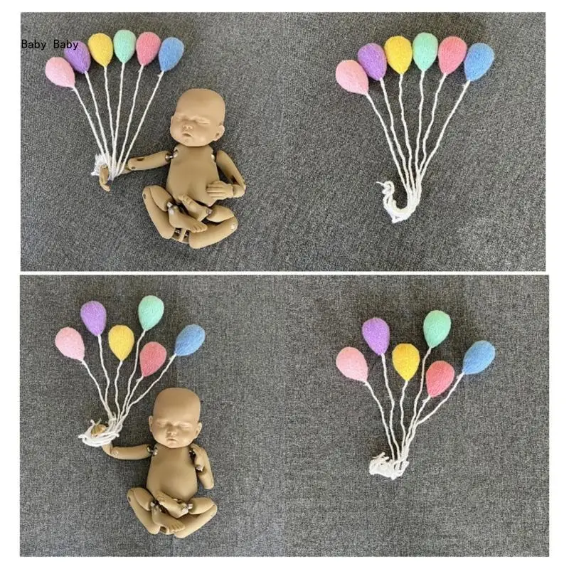 Baby Photo Backdrop Party Decorations Newborn Photoshooting Props Mini Balloons Q81A