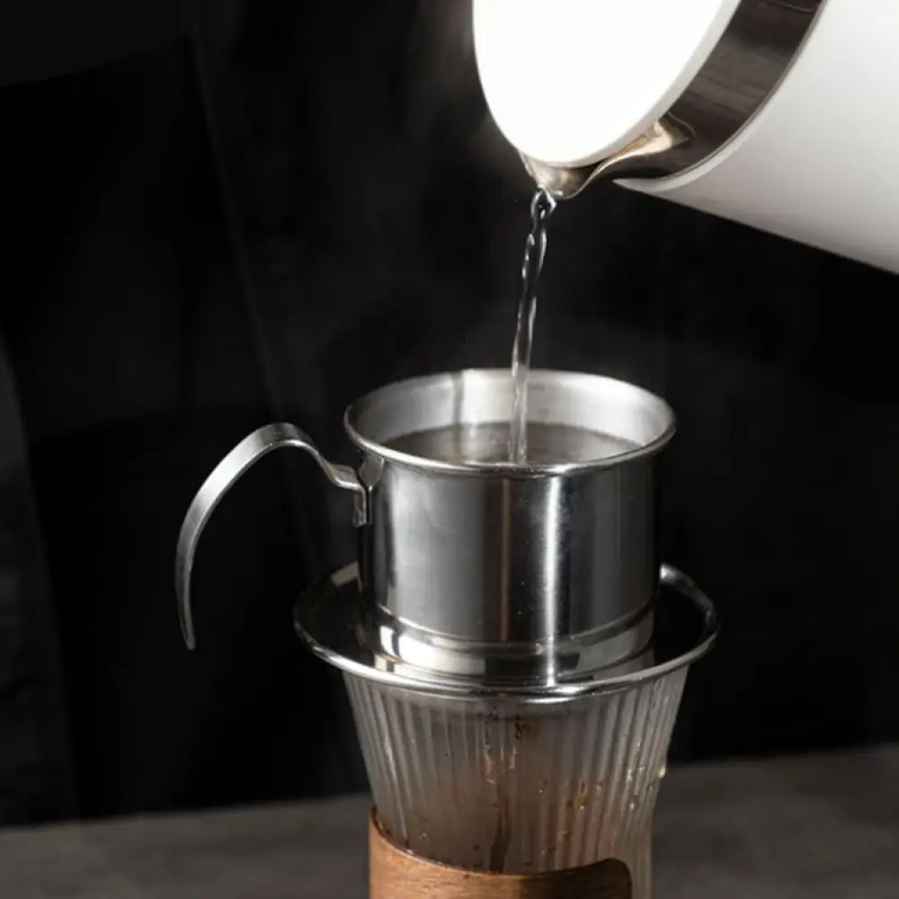 Vietnamese Style Coffee Dripper Manual Drip Brewer 304 Stainless Steel Filter Pot Portable Hand Made Coffee Machine For Camping