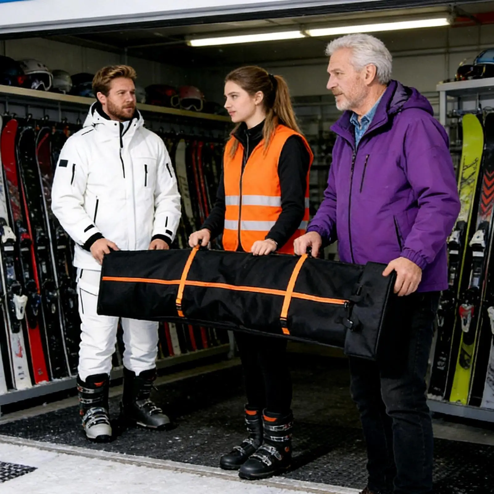 

Snowboarding Bag Waterproof Tear-Resistant Organizer Snowboard Ski Bag For Air Travel For Flying Airplane Winter Jacket Keys