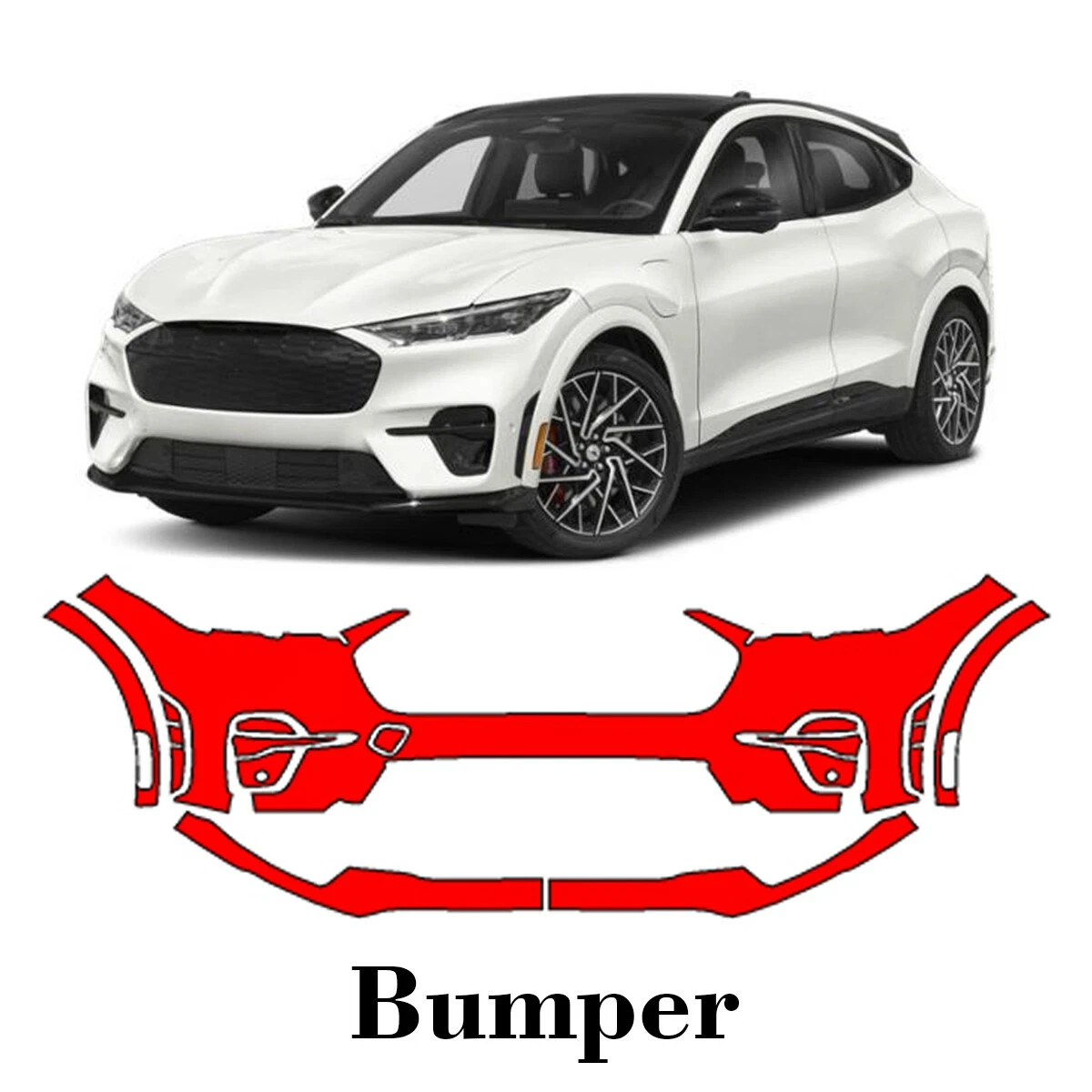 

For Ford Mustang Mach E GT 2021-2025 TPU Body Bumper Pre-cut Sticker Paint Protection Film PPF Scratch-resistant And Transparent