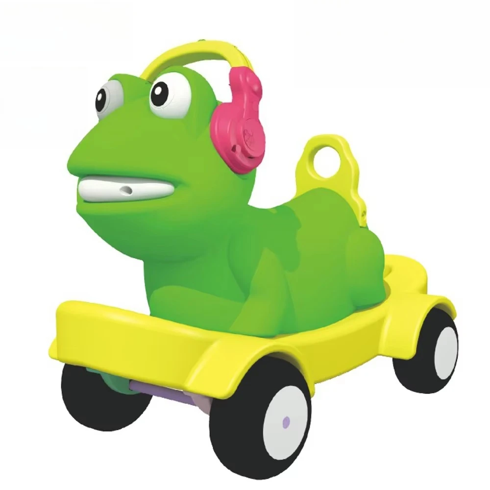 Cartoon Scooter Kids Plastic Slide Car Sensory Integrated Playground Equipment Suitable for 2-8 years old for outdoor use