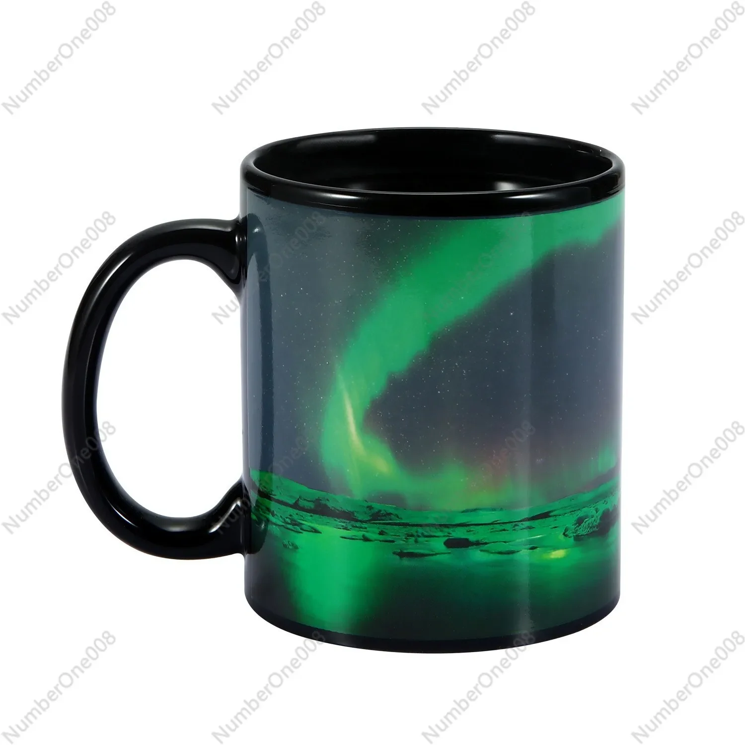 

Северное сияние, керамическая чашка для кофе на День святого Валентина, чашка для изменения цвета, чашка для воды Aurora Borealis