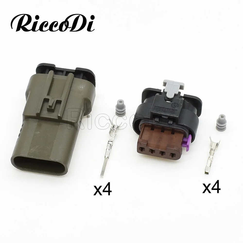 1-20 Sets 4 Pin 4f0 973 704 4f0973704 Automobile Waterproof Socket with Wires Car Wire Cable Connectors DJ7044S-1.2-11/21